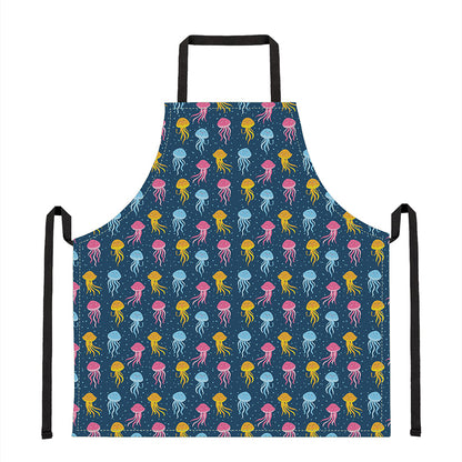 Cute Jellyfish Pattern Print Apron