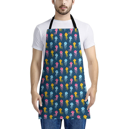 Cute Jellyfish Pattern Print Apron