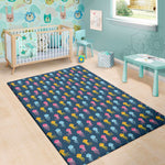 Cute Jellyfish Pattern Print Area Rug