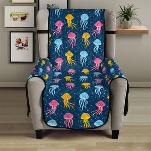 Cute Jellyfish Pattern Print Armchair Protector