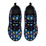 Cute Jellyfish Pattern Print Black Sneakers