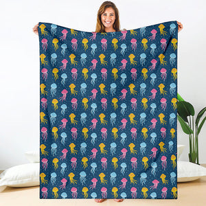 Cute Jellyfish Pattern Print Blanket