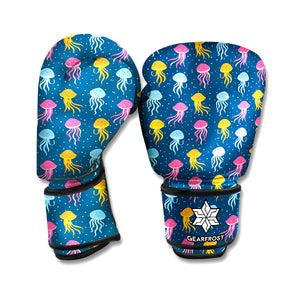 Cute Jellyfish Pattern Print Boxing Gloves