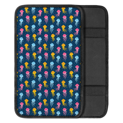 Cute Jellyfish Pattern Print Car Center Console Cover