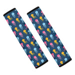 Cute Jellyfish Pattern Print Car Seat Belt Covers