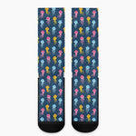 Cute Jellyfish Pattern Print Crew Socks