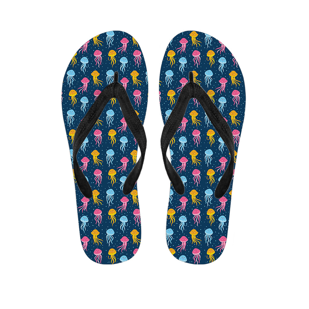 Cute Jellyfish Pattern Print Flip Flops