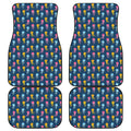 Cute Jellyfish Pattern Print Front and Back Car Floor Mats