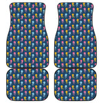 Cute Jellyfish Pattern Print Front and Back Car Floor Mats