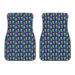 Cute Jellyfish Pattern Print Front Car Floor Mats