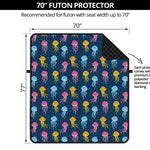 Cute Jellyfish Pattern Print Futon Protector