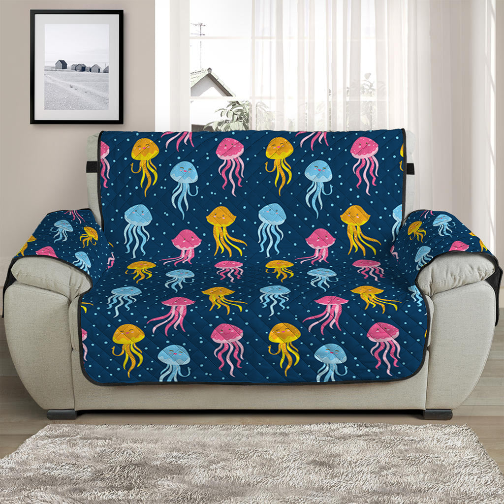 Cute Jellyfish Pattern Print Half Sofa Protector