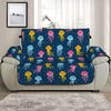 Cute Jellyfish Pattern Print Half Sofa Protector