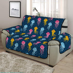 Cute Jellyfish Pattern Print Half Sofa Protector