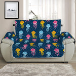 Cute Jellyfish Pattern Print Half Sofa Protector