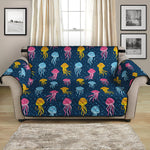 Cute Jellyfish Pattern Print Loveseat Protector