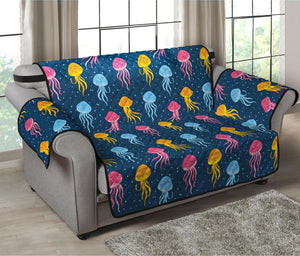 Cute Jellyfish Pattern Print Loveseat Protector