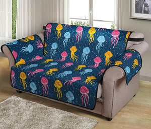 Cute Jellyfish Pattern Print Loveseat Protector