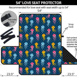 Cute Jellyfish Pattern Print Loveseat Protector