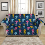 Cute Jellyfish Pattern Print Loveseat Protector