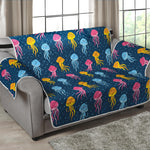 Cute Jellyfish Pattern Print Loveseat Protector