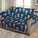 Cute Jellyfish Pattern Print Loveseat Protector