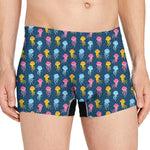 Cute Jellyfish Pattern Print Men's Boxer Briefs