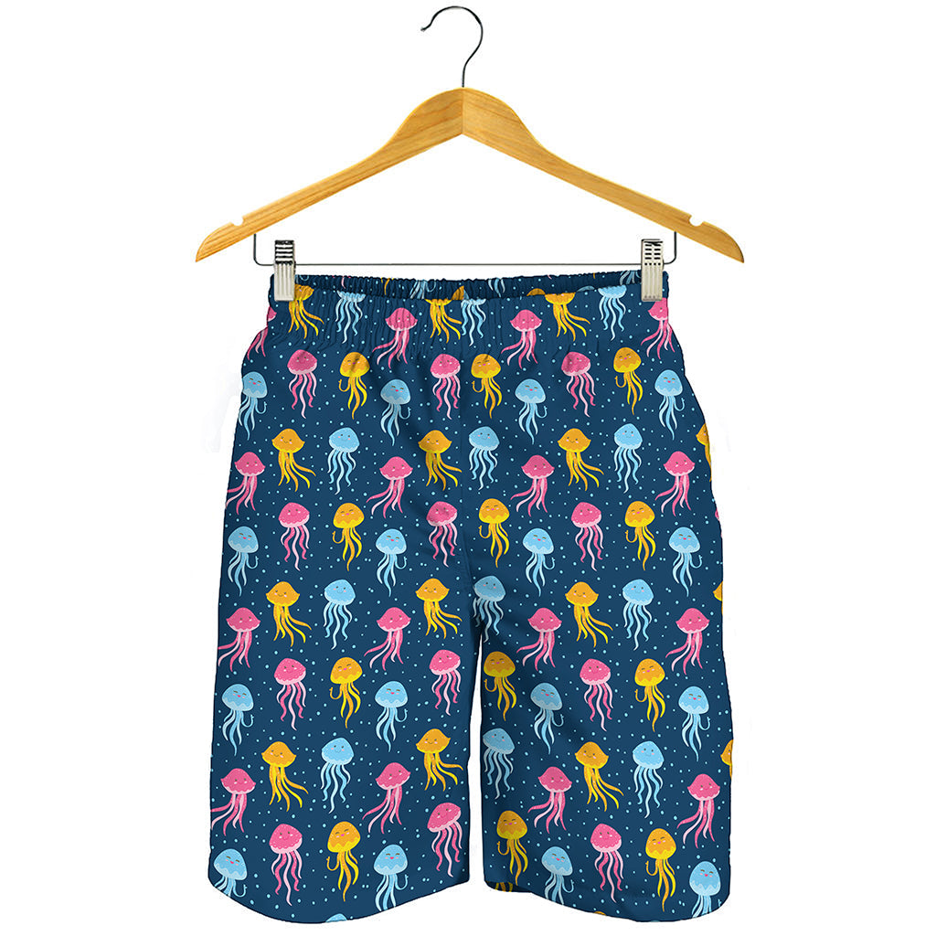 Cute Jellyfish Pattern Print Men's Shorts