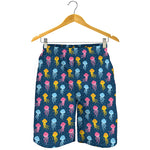 Cute Jellyfish Pattern Print Men's Shorts