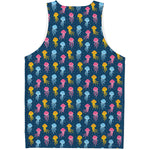 Cute Jellyfish Pattern Print Men's Tank Top