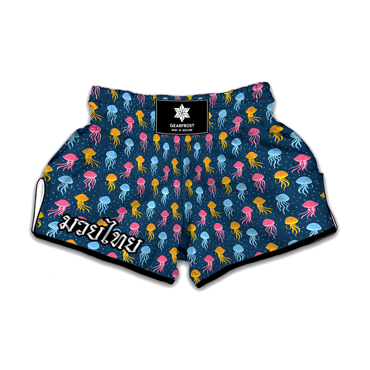 Cute Jellyfish Pattern Print Muay Thai Boxing Shorts