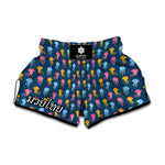 Cute Jellyfish Pattern Print Muay Thai Boxing Shorts