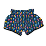 Cute Jellyfish Pattern Print Muay Thai Boxing Shorts