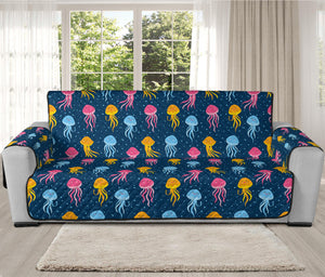 Cute Jellyfish Pattern Print Oversized Sofa Protector