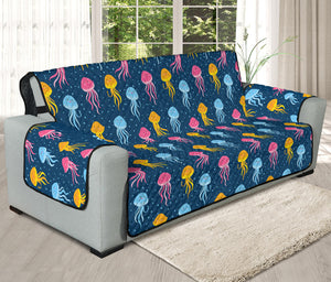 Cute Jellyfish Pattern Print Oversized Sofa Protector