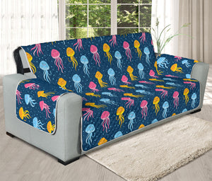 Cute Jellyfish Pattern Print Oversized Sofa Protector