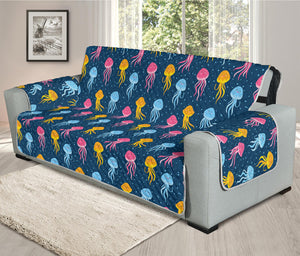 Cute Jellyfish Pattern Print Oversized Sofa Protector