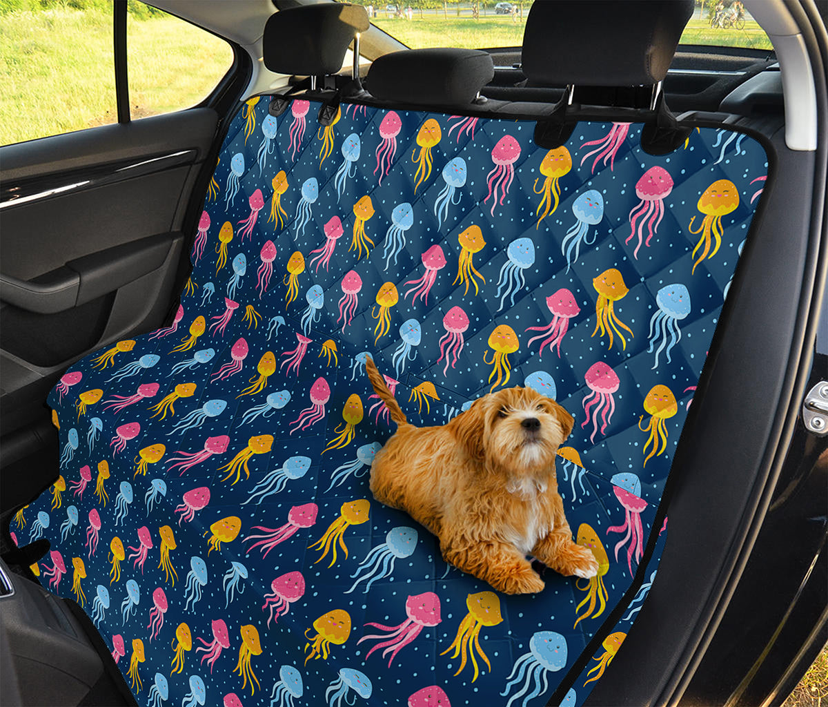 Cute Jellyfish Pattern Print Pet Car Back Seat Cover