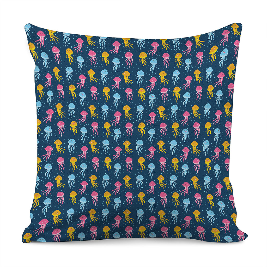 Cute Jellyfish Pattern Print Pillow Cover