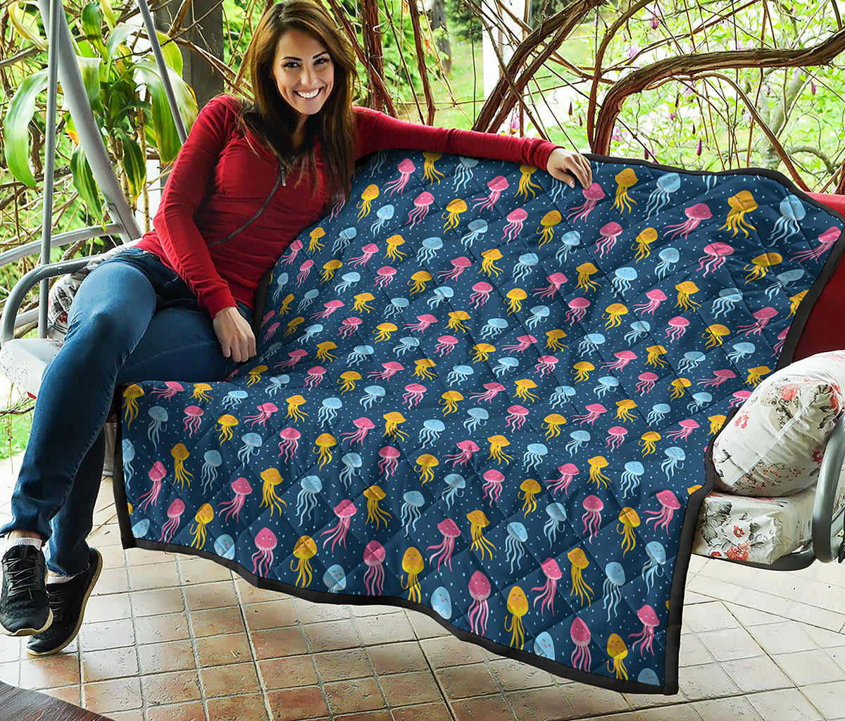 Cute Jellyfish Pattern Print Quilt