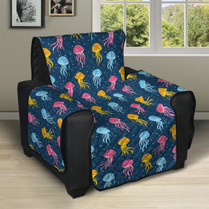 Cute Jellyfish Pattern Print Recliner Protector