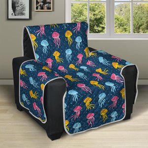 Cute Jellyfish Pattern Print Recliner Protector