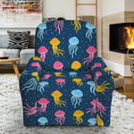 Cute Jellyfish Pattern Print Recliner Slipcover