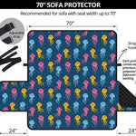 Cute Jellyfish Pattern Print Sofa Protector