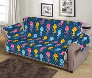 Cute Jellyfish Pattern Print Sofa Protector