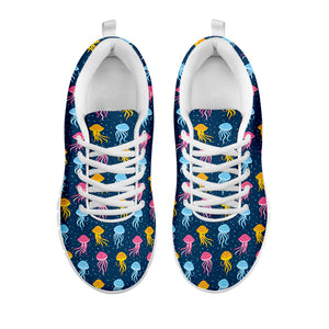 Cute Jellyfish Pattern Print White Sneakers