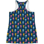 Cute Jellyfish Pattern Print Women's Racerback Tank Top