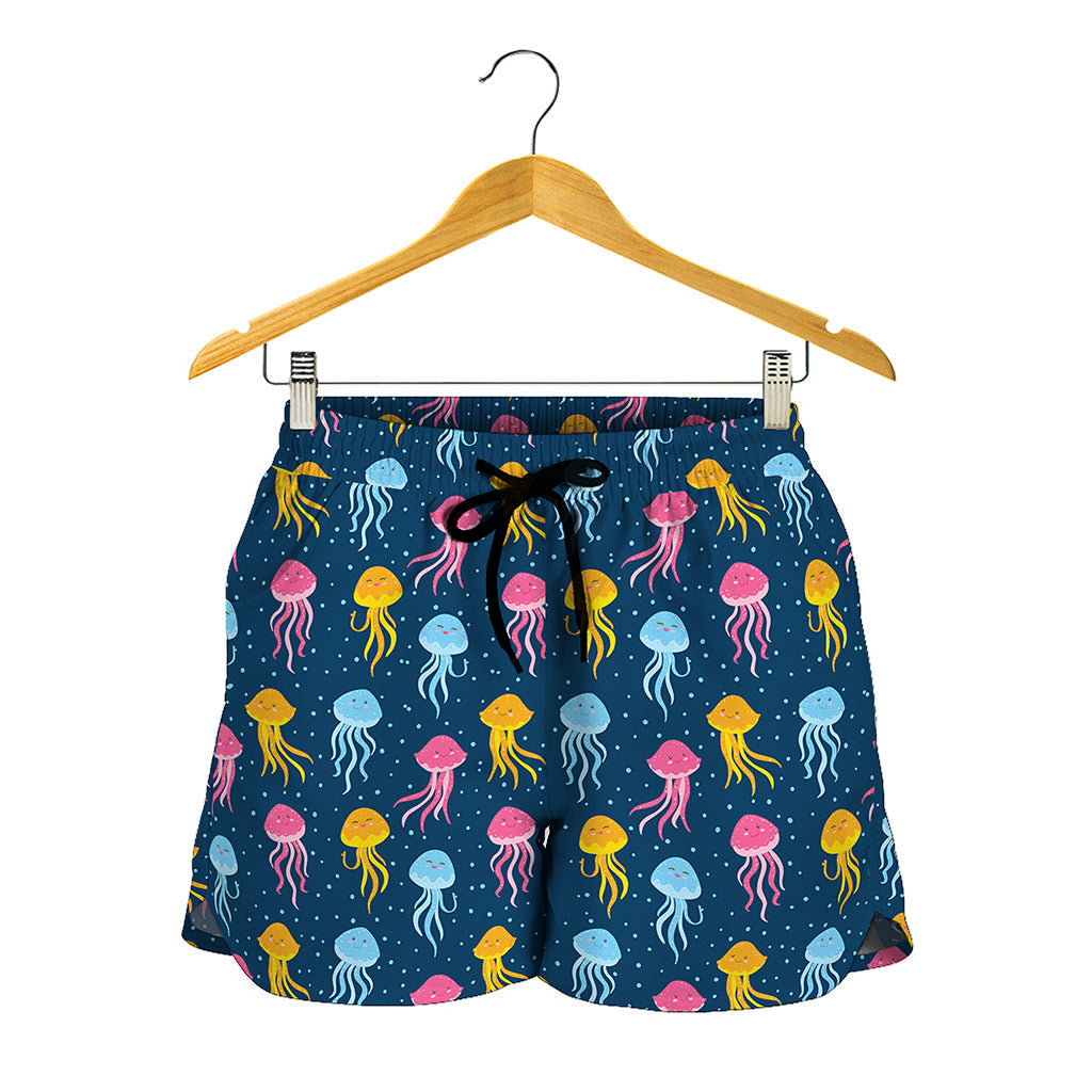 Cute Jellyfish Pattern Print Women's Shorts