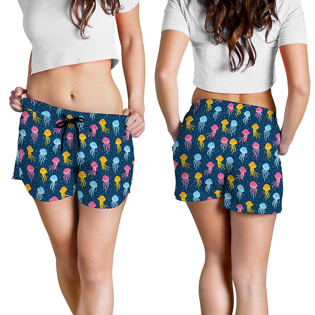 Cute Jellyfish Pattern Print Women's Shorts