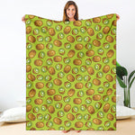 Cute Kiwi Pattern Print Blanket